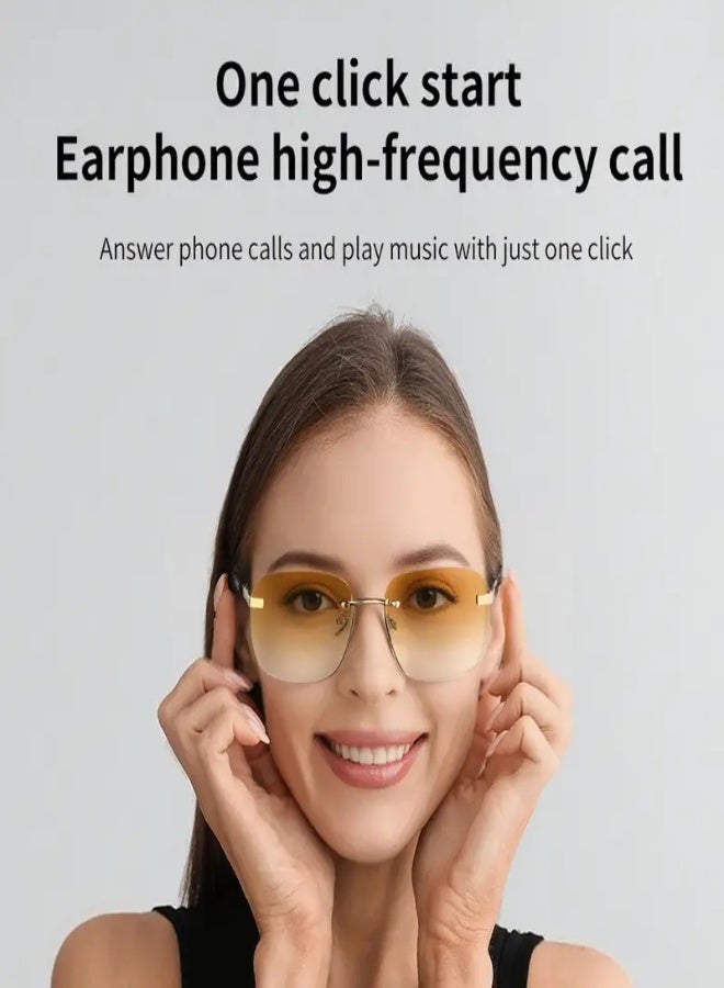 SG25 Smart Audio Glasses with Touch Control, Bluetooth Wireless Connection, Built-in Microphone, HD Sound Quality, Long Battery Life, Type-C Charging, for Music, Calls  Voice Assistant – Lightweight Stylish Frames , Gradiant Blue Lens - Image 5