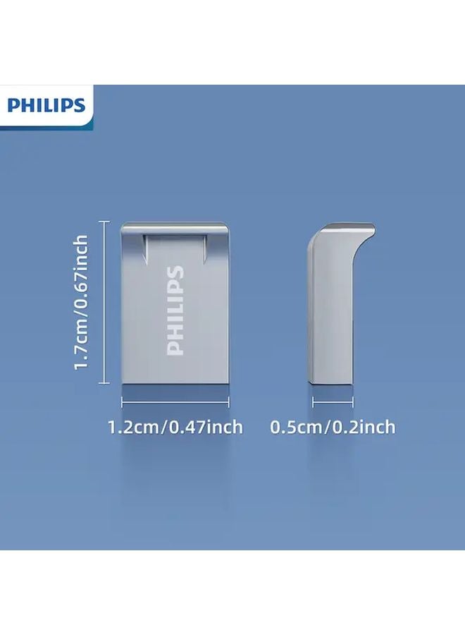 Philips 64GB Gray USB Flash Drive USB C and USB A Compatible Plug and Play - Image 3