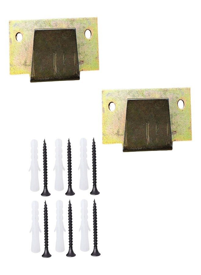 SAZIC (Pack of 2) Zinc Plated Metal Wall Fan Mounting Bracket Clamp Set Wall Fan Holder | Includes 6 Screws (1.5 Inch) & 6 Nylon Wall Plugs | Easy Installation Bracket for Home & Office Use - Image 1