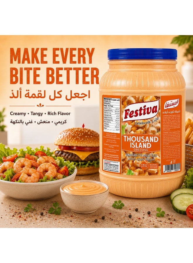 Festiva Thousand Island Dressing 3.78L - Creamy Salad Dressing and Sandwich Spread for Burgers, Wraps and Snacks - Dip and Dressing Sauce - Image 2