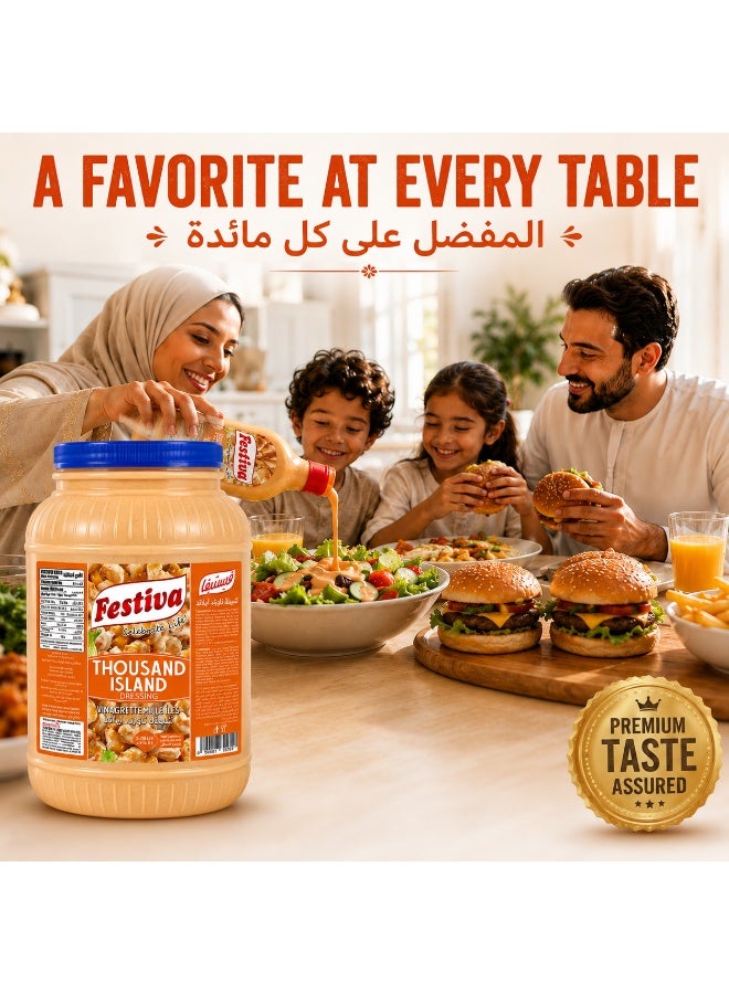 Festiva Thousand Island Dressing 3.78L - Creamy Salad Dressing and Sandwich Spread for Burgers, Wraps and Snacks - Dip and Dressing Sauce - Image 4
