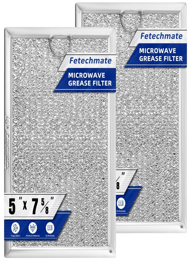 Fetechmate فلاتر ميكروويف WB06X10309 و WB06X10359، مقاس 7.5 × 5 بوصة، متوافقة مع أفران ميكروويف GE وLG وKenmore من Fetechmate، بديلة لفلاتر الشحوم WB06X10654، مقاس 5 × 7-5/8 بوصة - عبوتان في العلبة - Image 1