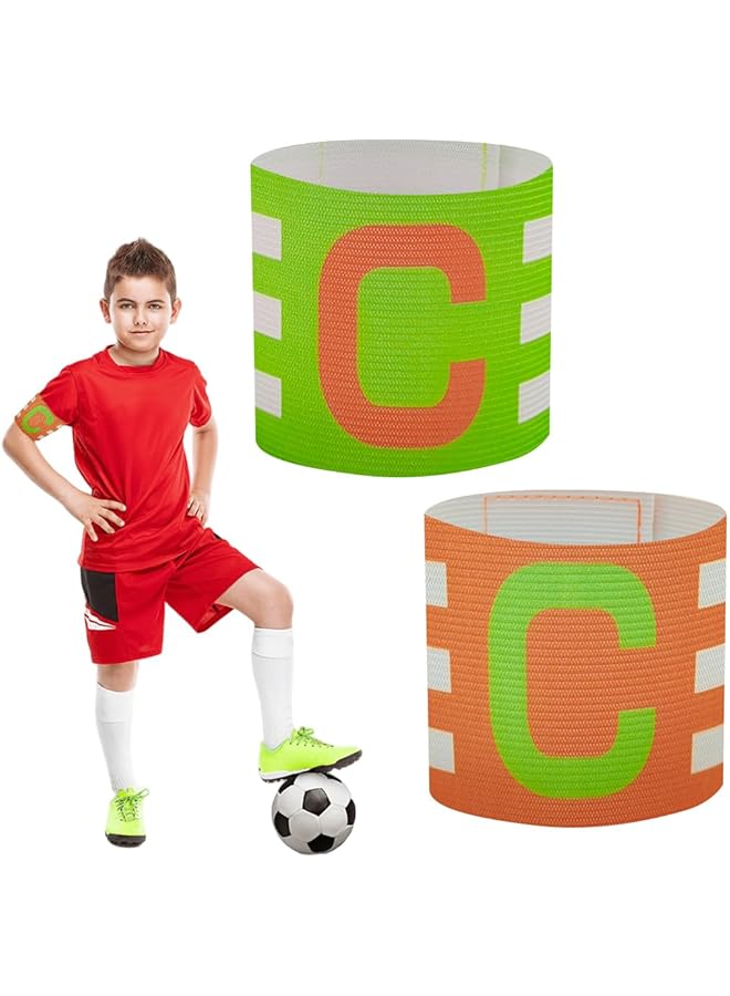 Green Tiger erorexSenston Soccer Ball Captains Armbands for Adult and Youth 2Pcs-Multicolor - Image 1
