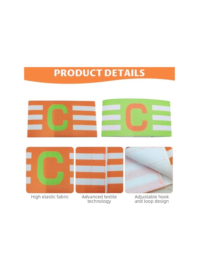 Green Tiger erorexSenston Soccer Ball Captains Armbands for Adult and Youth 2Pcs-Multicolor - Image 3