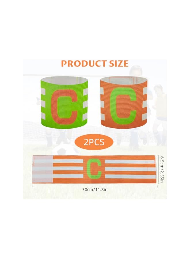 Green Tiger erorexSenston Soccer Ball Captains Armbands for Adult and Youth 2Pcs-Multicolor - Image 2