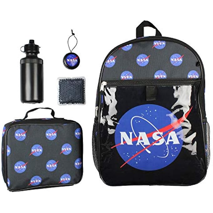 NASA Meatball Logo Backpack Lunch Bag Water Bottle Squishy Toy Ice Pack 5 PC Mega Set - Image 1
