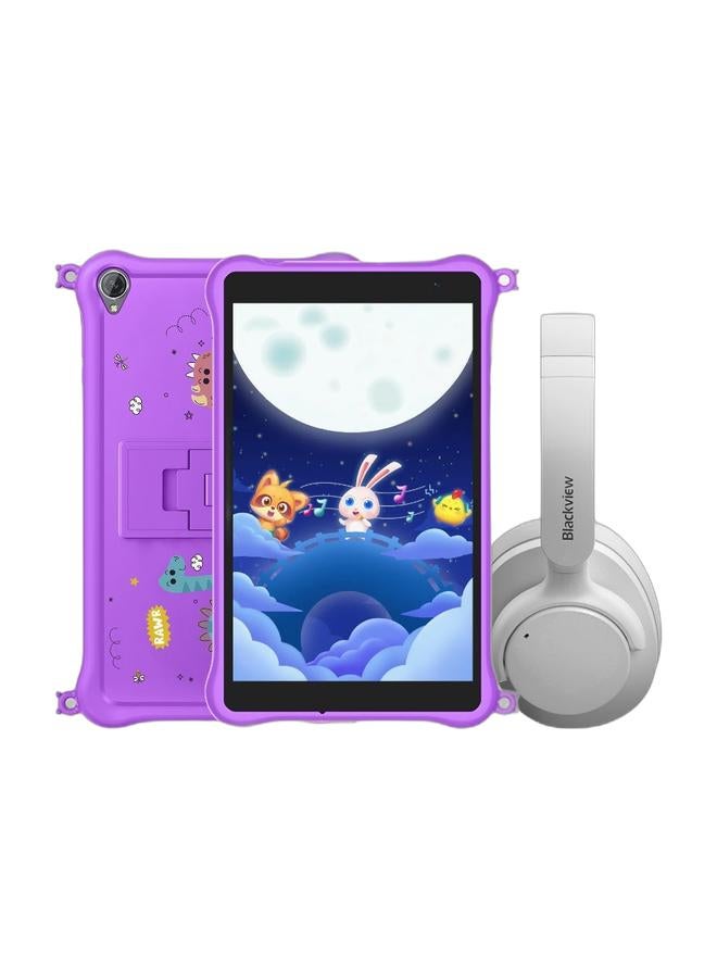 Blackview Tab 50 Kids Wi-Fi 6GB (3+3GB ) RAM 64GB Magic Purple International & Blackview FitBuds H1 Hybrid Active Noise Cancelling Nebula WhiteBundle - Image 1