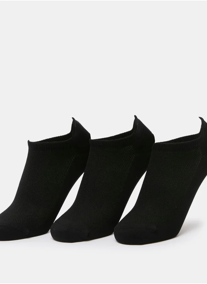 Dash Women's Solid Ankle Length Sports Socks - Set of 3