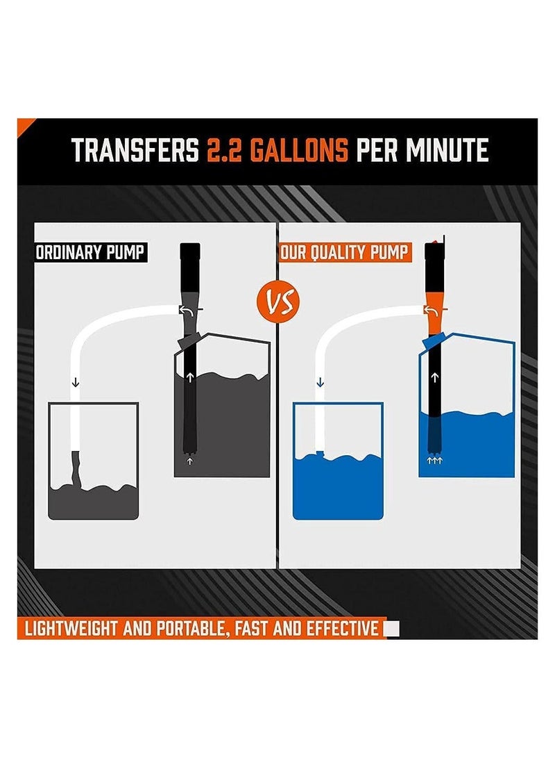 Portable Power Battery Pump 2.2GPM Water u0026 Fuel Transfer Pump Battery Operated Liquid Transfer Pump for Gasoline Diesel Fuel - Image 4