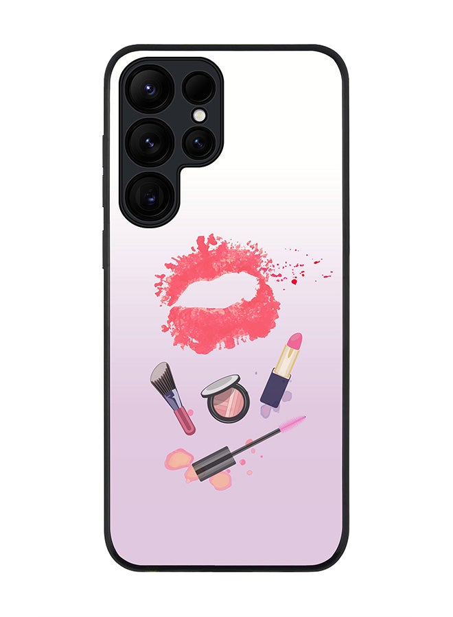 Stylizedd Rugged Black edge case for Samsung Galaxy S24 Ultra, Slim fit Soft Case Flexible Rubber Edges Anti Drop TPU Gel Thin Cover- Makeup Kit - Image 1