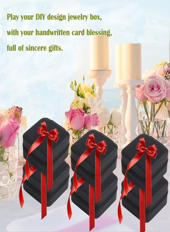 CIPIDI Travel Jewelry Case Bridesmaid Gifts Box,12 Pack Small Jewelry Box Mini Jewelry Organizer ,PU Leather Portable Earring Storage Box for Women Girls Bridesmaid Proposal Gifts - Image 3