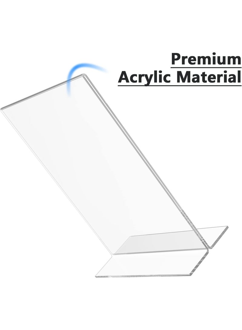 Slasa SLASA Acrylic Sign Holder 5x7 inches Double Sided Sign Holder Table Top Display Stand Clear Plastic Sign Frame Menu Display Stands Perfect for Office, Restaurants, Store, 6 Pack - Image 2