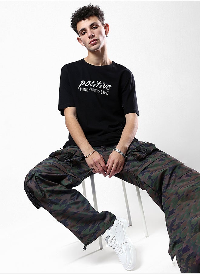 RAVIN Slip On Black Printed "Positive" Tee  - Image 5