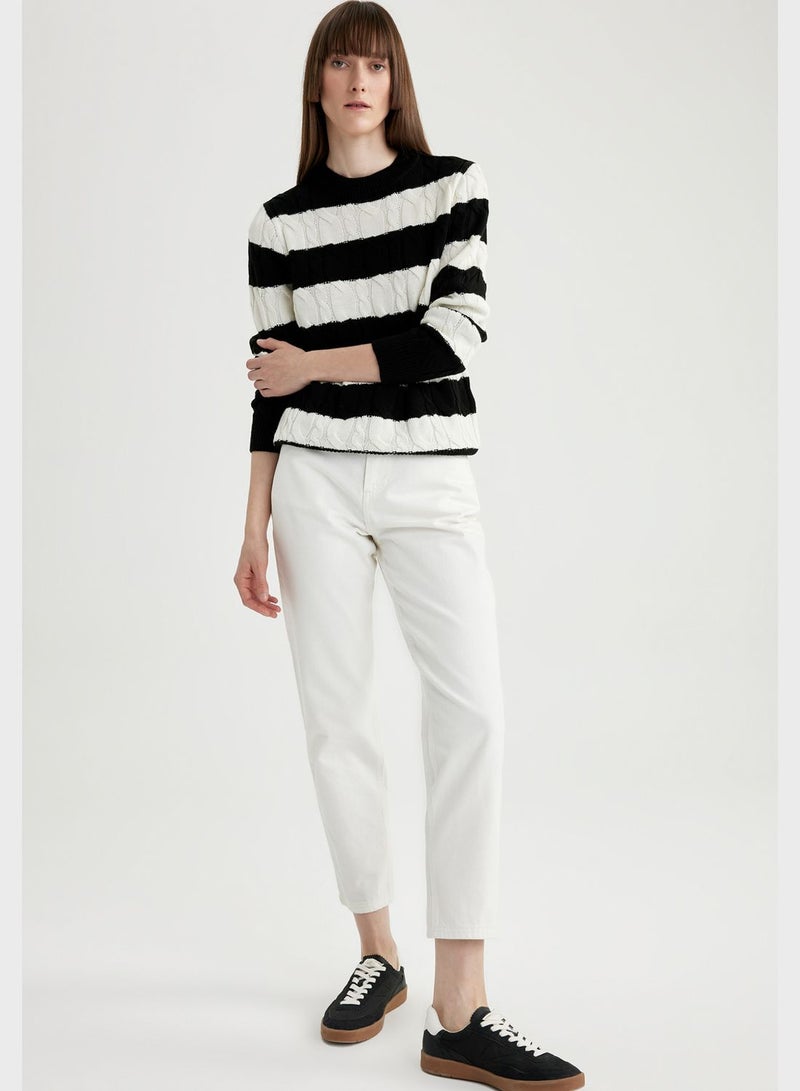 DeFacto Zip Stripe Detail Sweater - Image 4