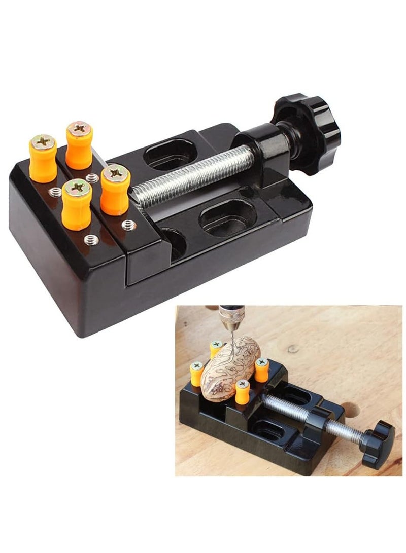 VITION Universal Mini Bench Vise Clamp Aluminum Alloy Walnut Nut Clip Jewelry Pincers Table Pliers Carving Fixed Tools & Other Cooking Utensils - Image 1