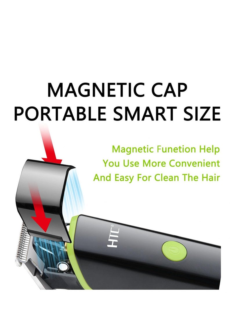 HTC AT-569 LCD Display Magnetic Cap Lithium Battery Rechargeable Hair Clipper - Image 3