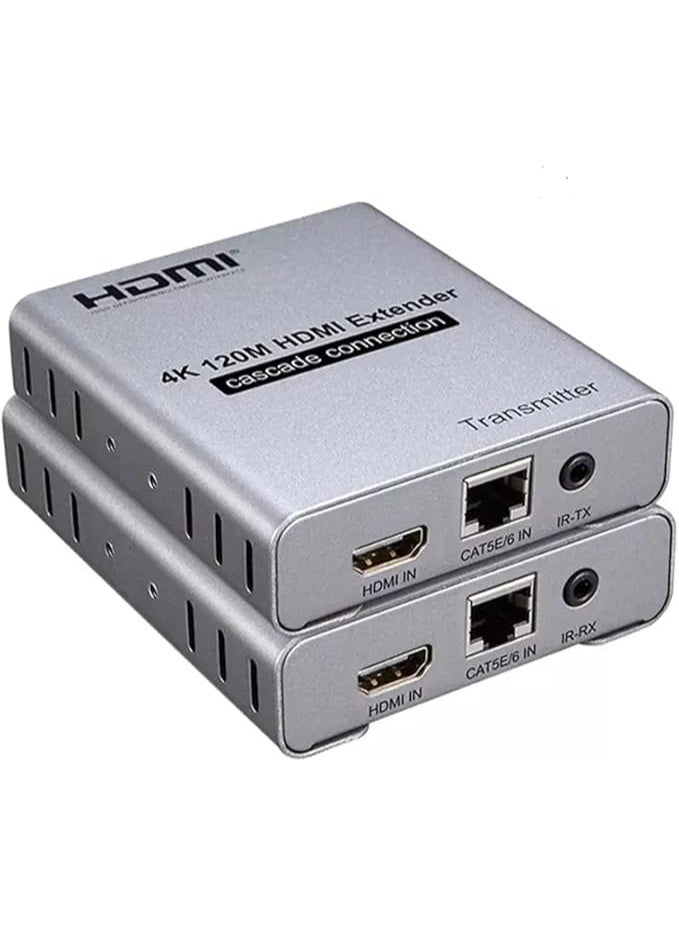Terabyte 4K 120M HDMI Extender by CAT5e and CAT6 Cable Support 4K with Cascade Connection and IR Extension - Image 1
