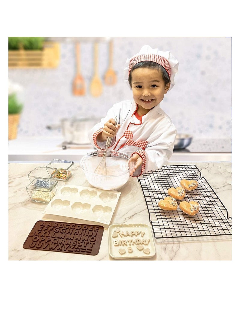 Excefore - Chocolate Mold Heart, Silicone Candy & Chocolate Molds, Cakes Molds, Silicone Baking Mold, Come with Letter Mold and Breakable Heart Hammer for Home Kitchen DIY Baking Tools - Image 1