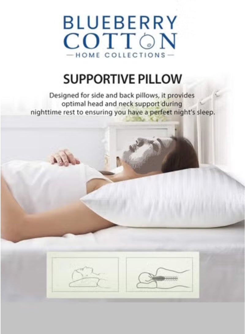 Blueberry Cotton Pillow White Stripe Fabric 50X70cm Made in Uae - Image 3