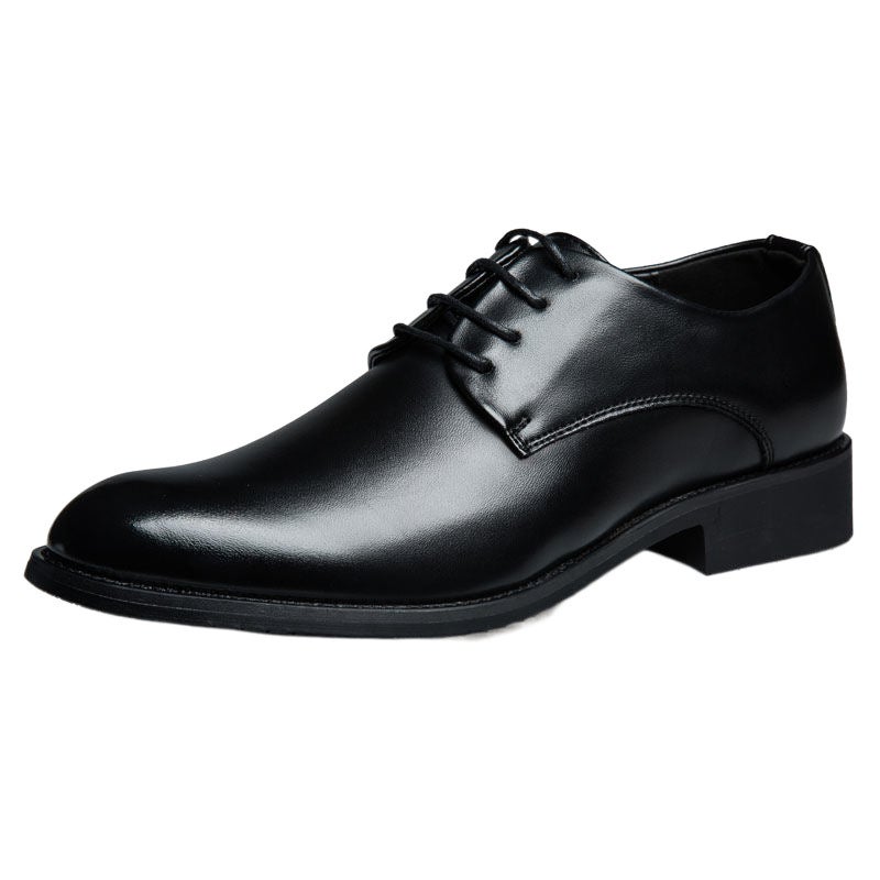 Soft Leather British Men''s Shoes with Inner Heightening Men''s Pointed Toe Black Business Formal Casual Leather Shoes Men''s Groom''s Wedding Shoes - Image 5