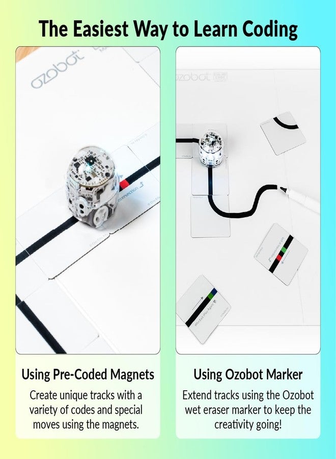 Ozobot Color Code Magnets Speed Kit, Interactive Coding Learning Tool for Kids Ages 3+, Enhances Logic & Problem Solving Skills, 18 Tiles, Evo & Color Codes Magnets Base Kit Required Not Included - Image 4