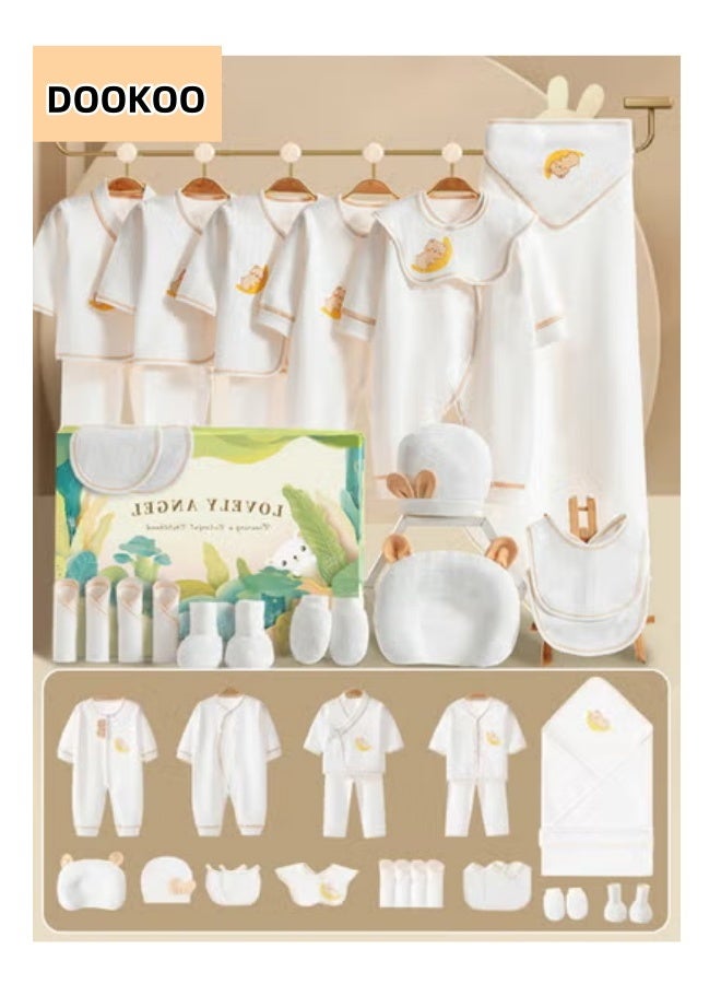 DOOKOO 25PCS Newborn Baby Gifts Set, Newborn Layette Gift Set, Baby Clothes Accessories Set for Boys and Girls, Premium Cotton, Perfect Gift Box with Beautifully Suitcase for Spring Summer Autumn Winter - Image 5