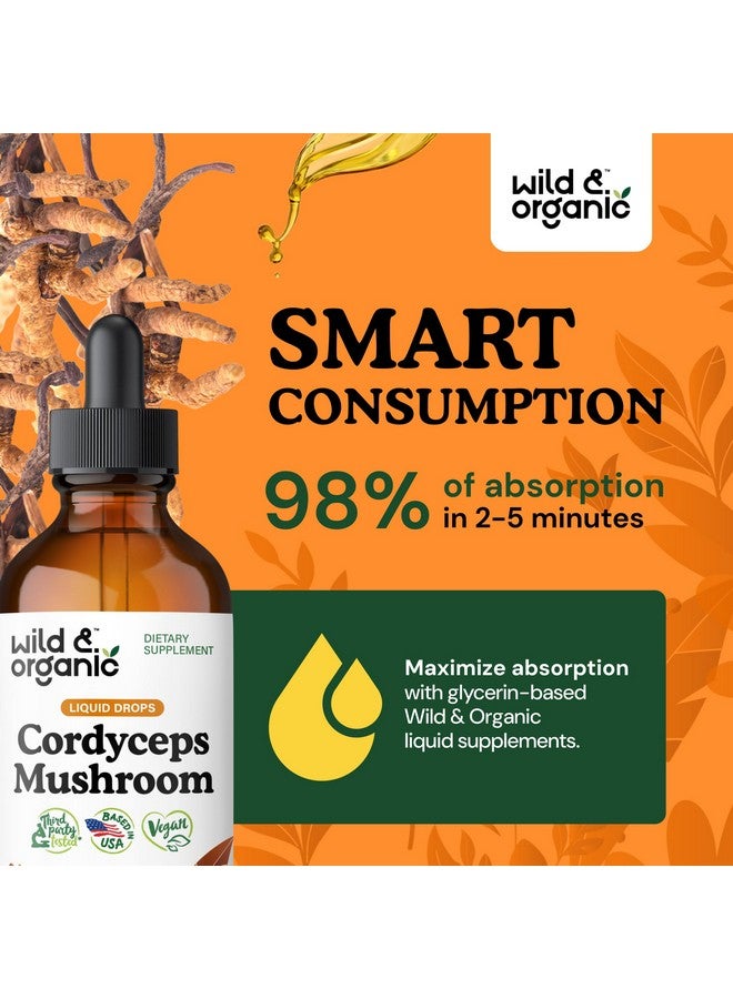 Wild & Organic Cordyceps Tincture - Cordyceps Sinensis Mushroom Extract for Immune & Energy Support - Liquid Mushroom Supplement - Vegan, Sugar & Alcohol-Free Drops - 4 fl oz - Image 4