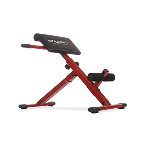 Stamina X Hyperextension Bench - Adjustable and Foldable Roman Chair with Smart Workout App for Home Workout - Up to 250 lbs Weight Capacity - Image 1