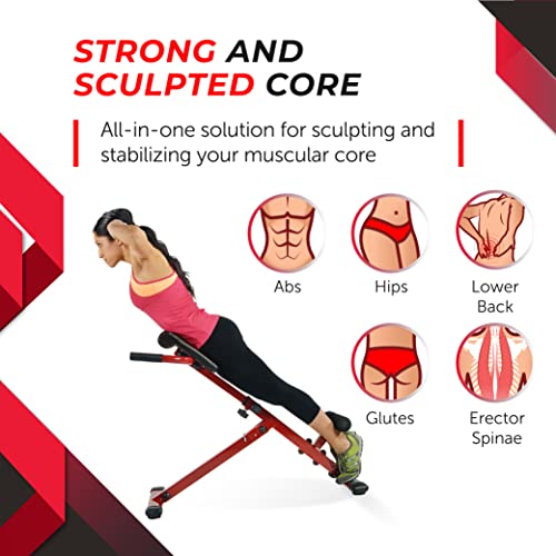 Stamina X Hyperextension Bench - Adjustable and Foldable Roman Chair with Smart Workout App for Home Workout - Up to 250 lbs Weight Capacity - Image 3