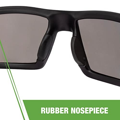 Crossfire نظارات أمان بإطار أسود غير لامع وعدسات زرقاء عاكسة - Image 4