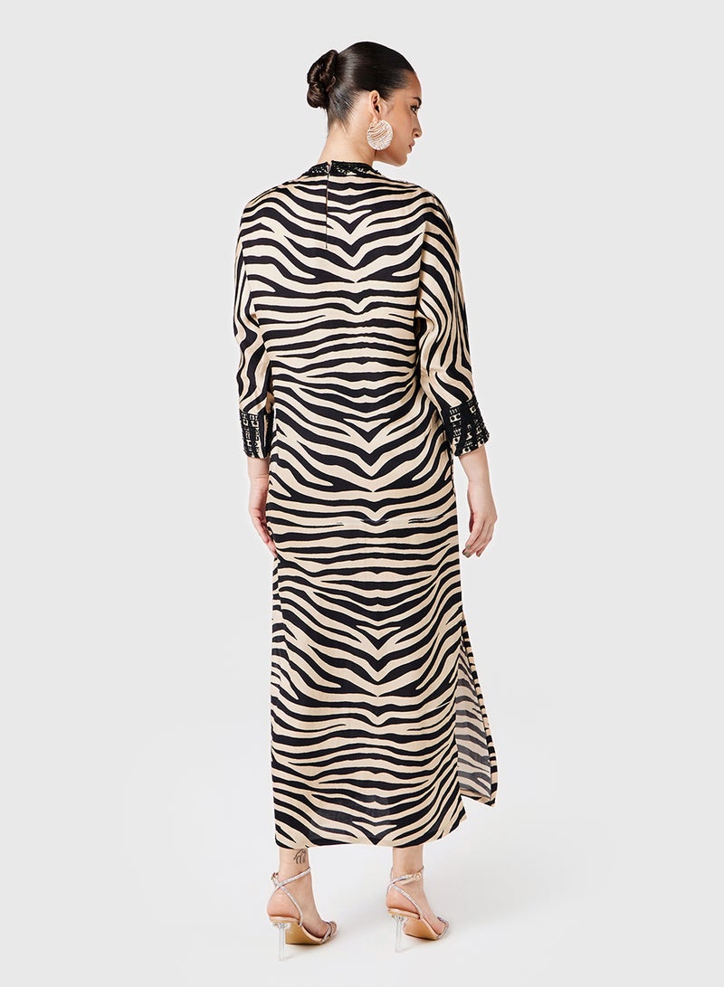 Threadz by Ajooni Printed Maxi Dress - Image 2