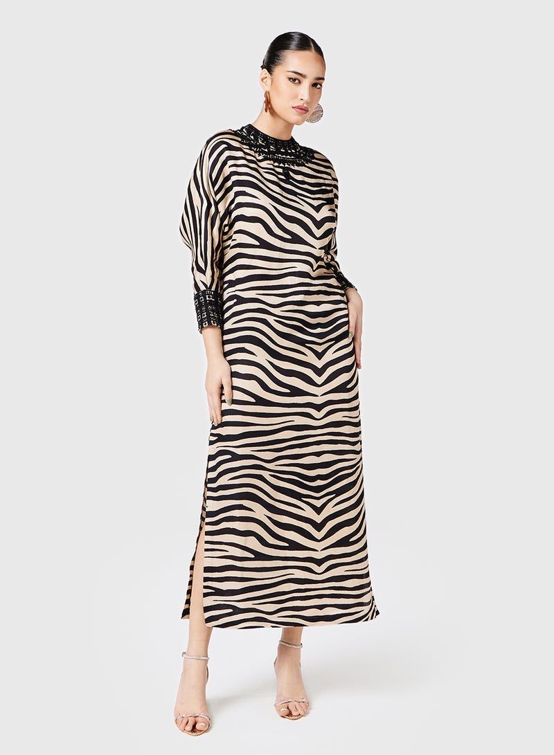 Threadz by Ajooni Printed Maxi Dress - Image 1