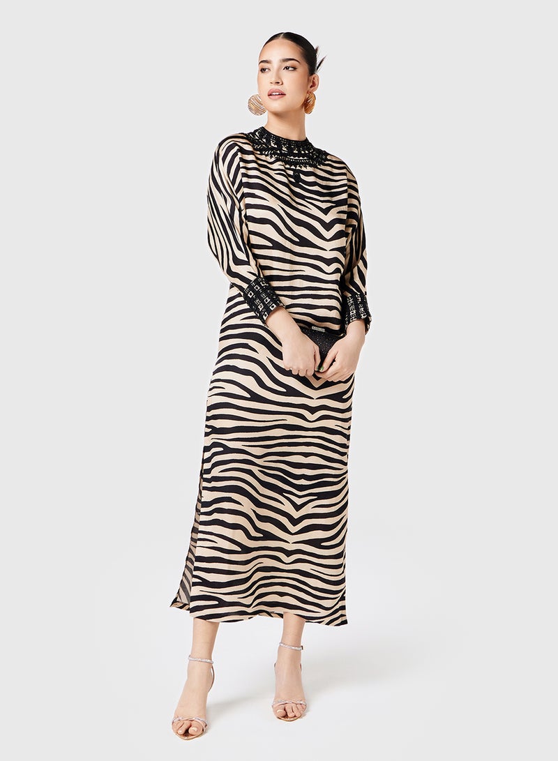 Threadz by Ajooni Printed Maxi Dress - Image 4