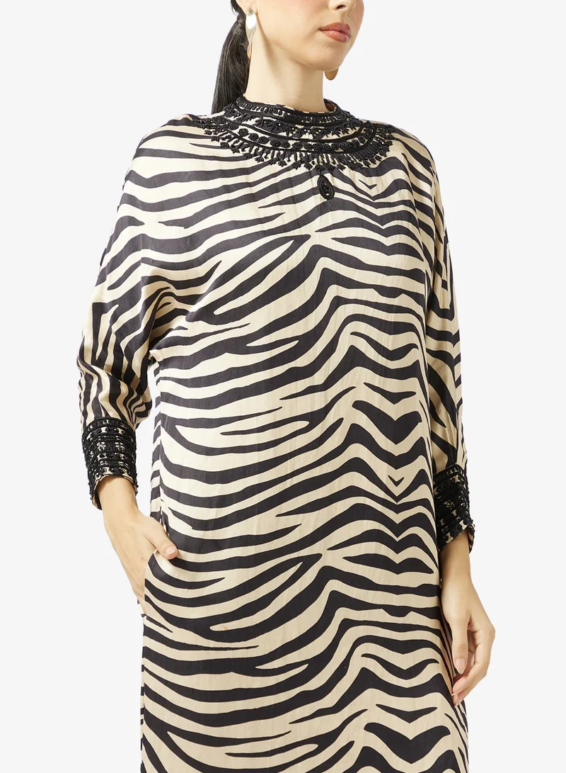 Threadz by Ajooni  Embellished Kaftan Dress for Women | Best Price UAE