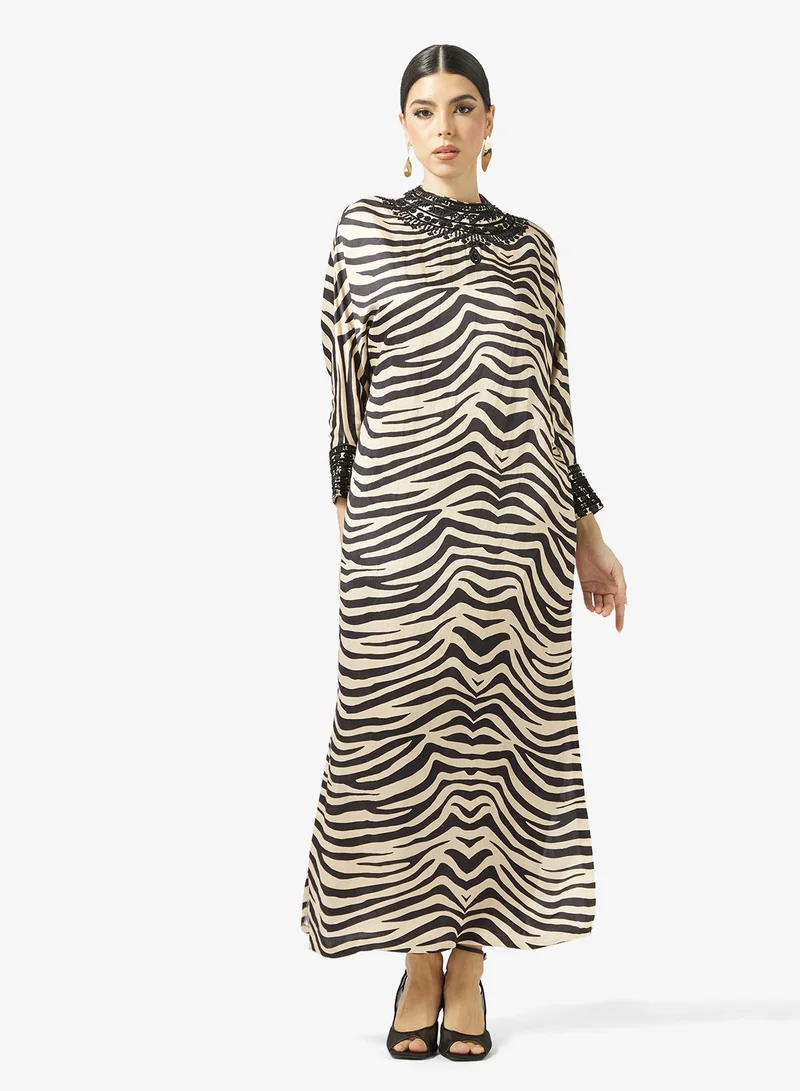Threadz by Ajooni  Embellished Kaftan Dress for Women | Best Price UAE