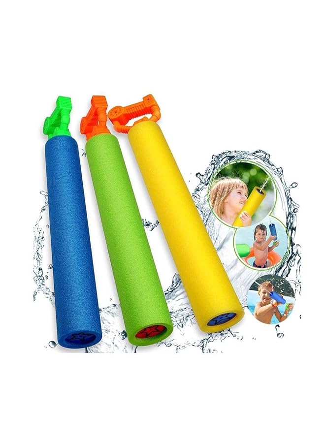 Excefore Water Guns For Kids Pool Foam Blaster Squirt Guns 3 Pack Lightweight Noodle Design 38Ft Range For Outdoor Summer Beach Swimming Pool Party Garden Water Games Toys Gift For Boys Girls - Image 1