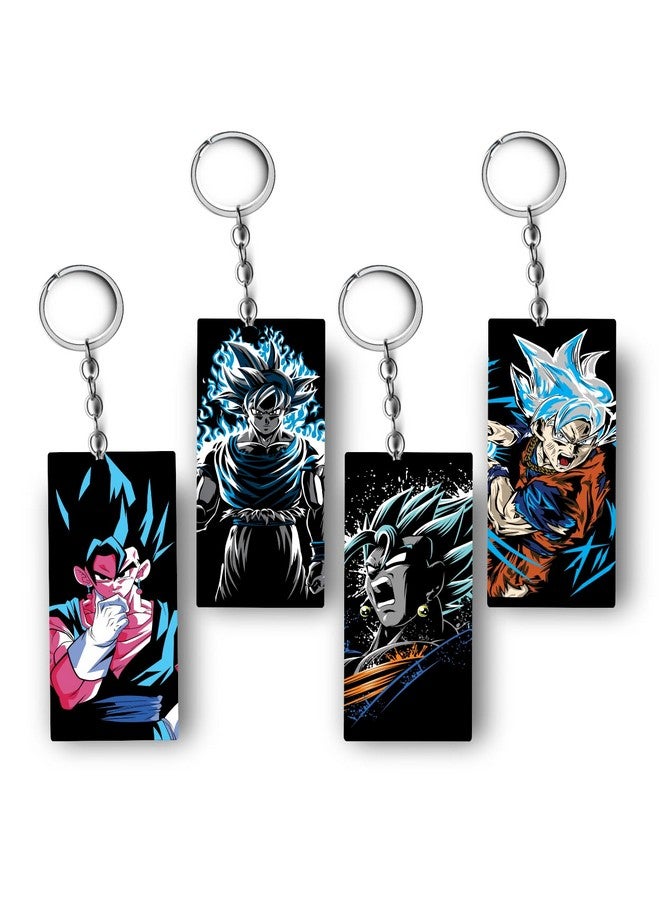 Replix حافظة مفاتيح أنمي مطبوعة من ريبليكس بريميوم (عبوة من 4) | حامل مفاتيح أكريليك (غوكو 2) متعدد الألوان - Image 1