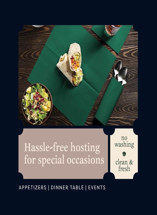 BloominGoods Linen-Feel Cocktail Napkins - Decortive Cloth-Like Gray Dessert And Beverage Napkins - Soft And Absorbent. For Restaurant, Bar, Cafe, Or Event. (Pack of 100) - Image 2
