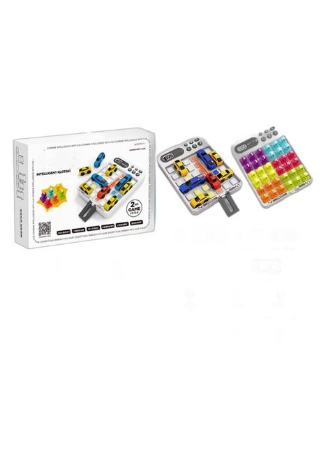 Super car Huarong Road, breakout sliding puzzle educational toys, building blocks digital advanced intelligence thinking training, physical game method to improve children's intellectual development