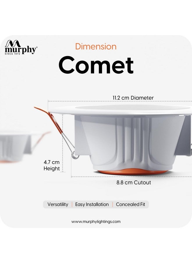 MURPHY Murphy 9W LED Down Light, Warm White Light, Round, Pack of 25, Recessed Ceiling LED Light, Suited for 3 inch Junction Box/Concealed Box (2 Years Warranty) - Image 4