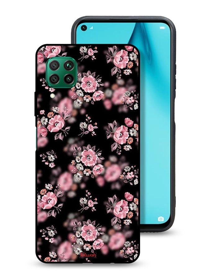 Tolwak غطاء حماية لهاتف Huawei P40 lite 4G بنقشة زهور بورتريه - Image 1