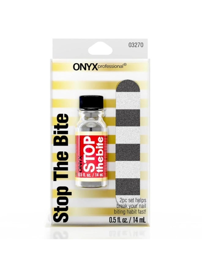 Onyx Professional Stop the Bite Nail Biting Prevention Polish, 0.5 Fl Oz - Made in USA, Stop Nail Biting, No Bite Nail Polish, Thumb Sucking Deterrent - Image 1