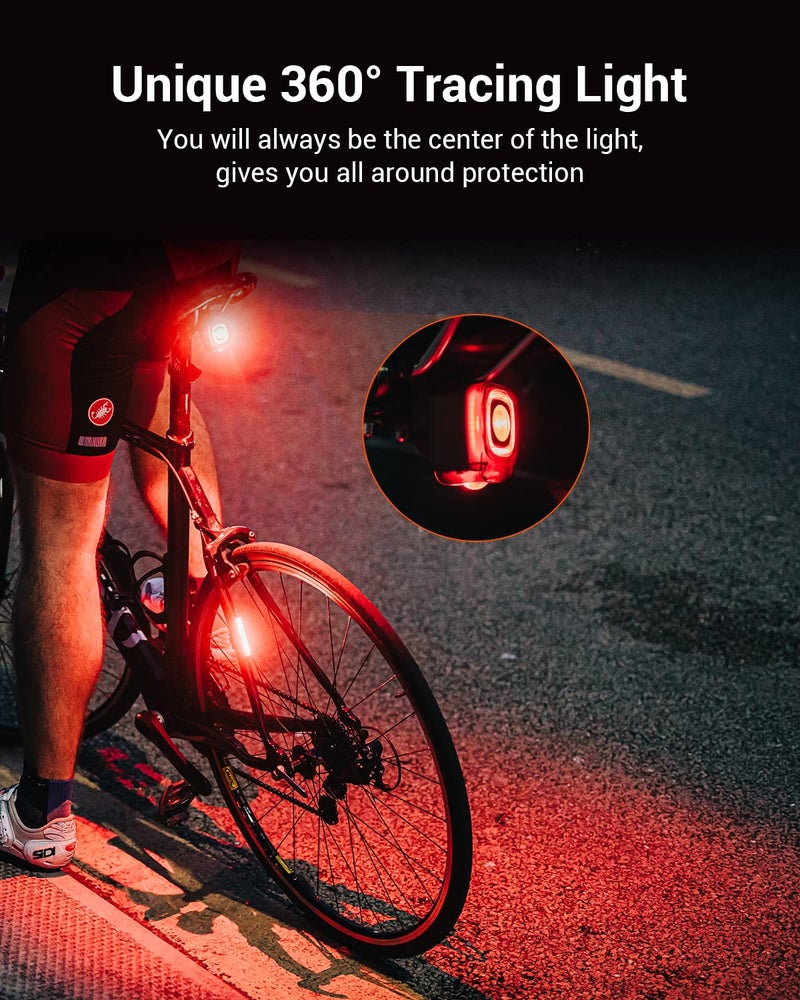 Magicshine SEEMEE 200 V3.0 USB C Rechargeable Bike Tail Lights,200 Lumens Max Output,360° Visibility Bicycle Lights, Smart Brake Sensor IPX6 Waterproof Rear Bike Lights 5 Modes for Road Urban Cyclists - Image 3