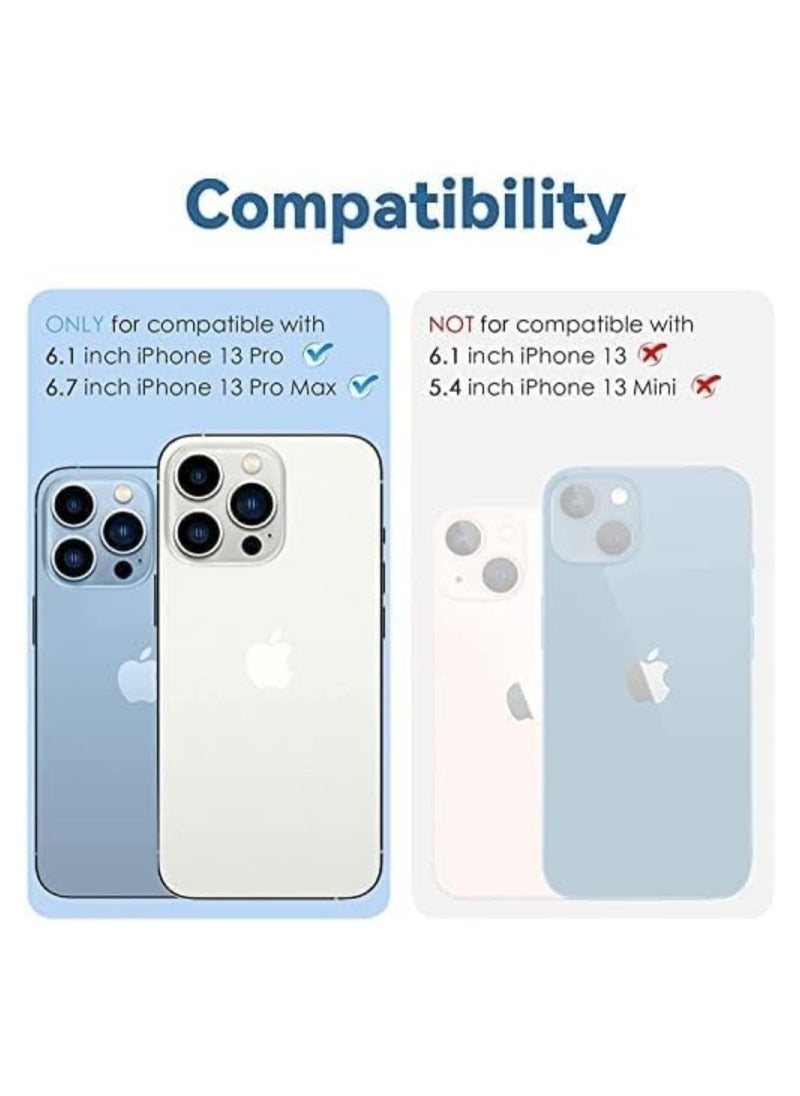 Raxoom Camera Lens Protector for iPhone 13promax Lens Protector Premium HD Tempered Glass Metal Ring Aluminium Alloy Lens Screen Cover Film - Image 5