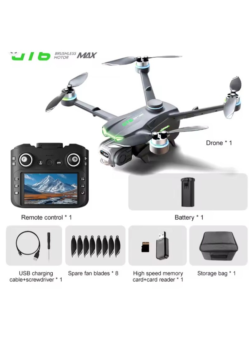 ريبنيو طائرة بدون طيار ذكية قابلة للطي 6-T مزودة بكاميرا EIS بدقة 4K، ومحرك بدون فرش، ونظام تحديد المواقع العالمي (GPS)، وجهاز تحكم عن بعد بشاشة - خفيفة الوزن أقل من 250 جرامًا - Image 2