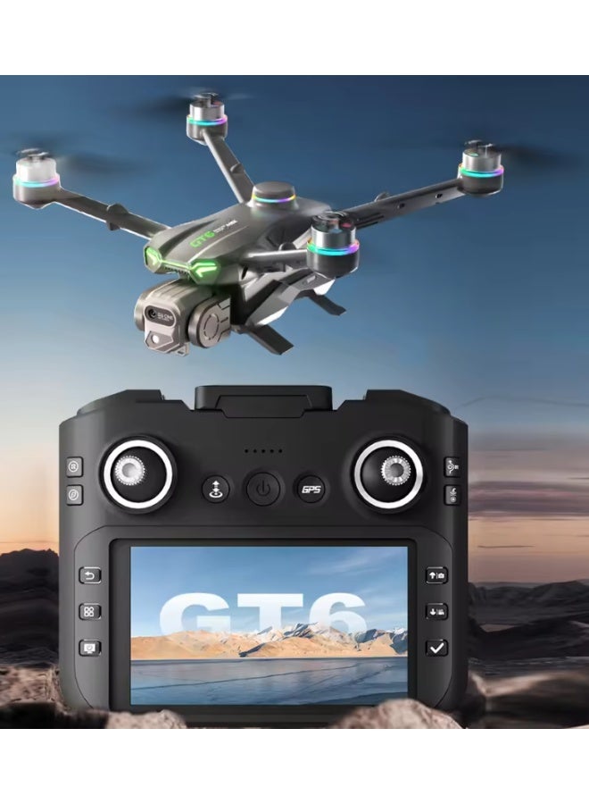 ريبنيو طائرة بدون طيار ذكية قابلة للطي 6-T مزودة بكاميرا EIS بدقة 4K، ومحرك بدون فرش، ونظام تحديد المواقع العالمي (GPS)، وجهاز تحكم عن بعد بشاشة - خفيفة الوزن أقل من 250 جرامًا - Image 3