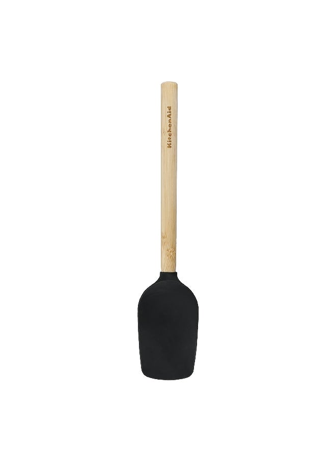 KitchenAid - Dishwasher Safe Eco-Friendly Bamboo Spoon Spatula Beige and Black 2.1 x 6.2 x 30.1 cm KQG630OHOBE - Image 1