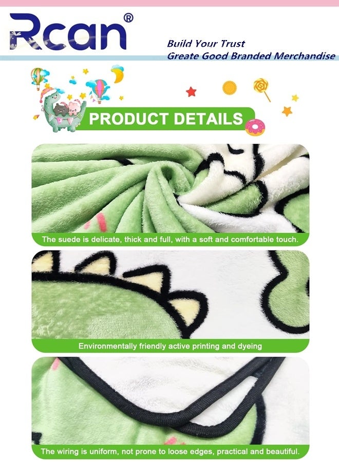 Rcan Baby Blanket, Toddler Summer Blanket for Air-conditioned Room, Flannel Fuzzy Kids Blanket for Couch, Sofa, Bedroom and Kindergarten, Lightweight and Super Soft, 140*100CM - Image 4