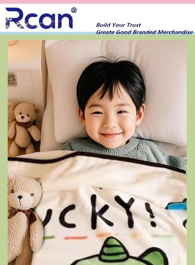 Rcan Baby Blanket, Toddler Summer Blanket for Air-conditioned Room, Flannel Fuzzy Kids Blanket for Couch, Sofa, Bedroom and Kindergarten, Lightweight and Super Soft, 140*100CM - Image 3
