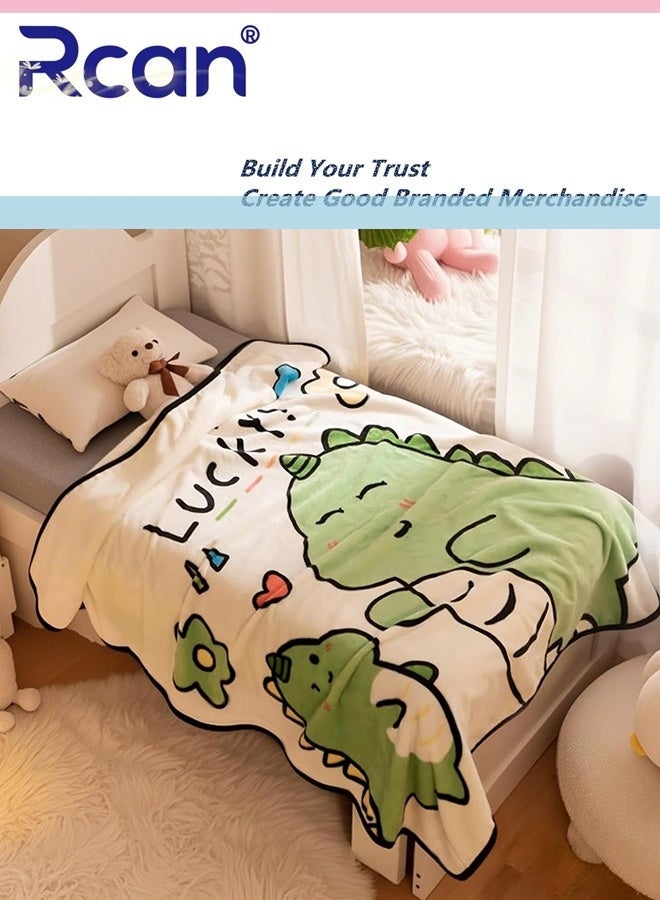 Rcan Baby Blanket, Toddler Summer Blanket for Air-conditioned Room, Flannel Fuzzy Kids Blanket for Couch, Sofa, Bedroom and Kindergarten, Lightweight and Super Soft, 140*100CM - Image 1